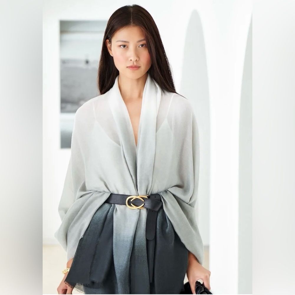 New in packaging Cushnie Gray and Black Ombre Scarf